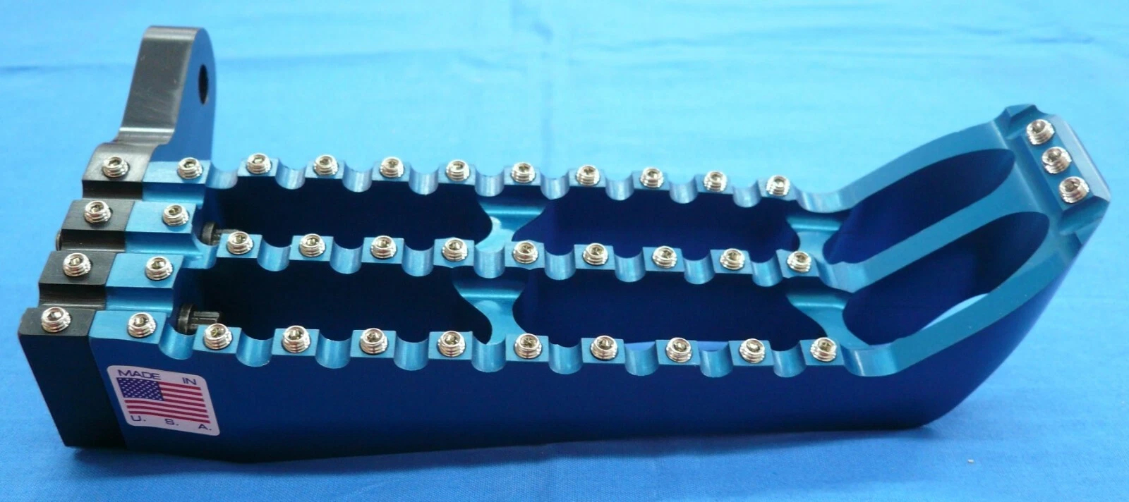 HONDA TRX 250R TRX250R BDT RACING BILLET FOOT PEG SET CLEAT DESIGN 1986-87 BLUE - Image 5