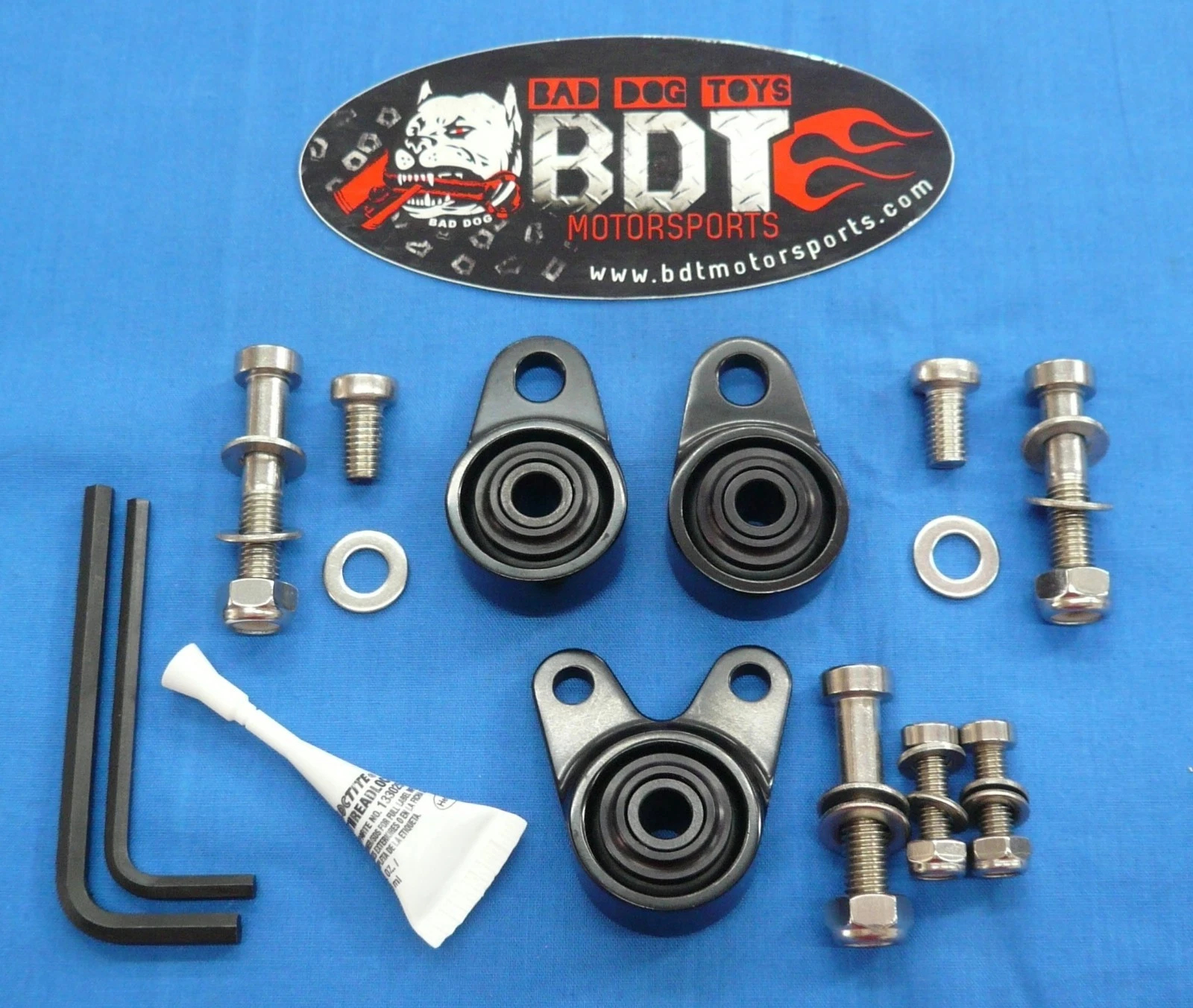 HONDA TRX ATC 250R BDT MOTORSPORTS BILLET EXHAUST MUFFLER HANGER MOUNTS BLACK