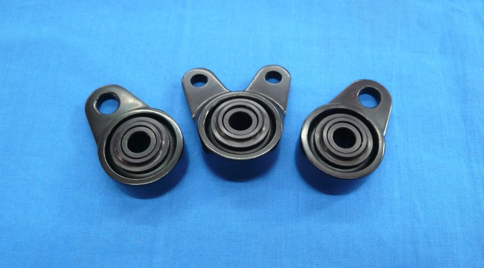 HONDA TRX ATC 250R BDT MOTORSPORTS BILLET EXHAUST MUFFLER HANGER MOUNTS BLACK - Image 2